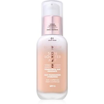 DEBORAH Milano Skin Booster MAT Serum Foundation SPF 15, N.1 Light Rose, energiek en oplichtend, met vitamine C, natuurlijk effect, egaliseert de teint, 30 ml DEBORAH Milano Skin Booster MAT Serum Foundation SPF 15, N.1 Light Rose, energiek en oplichtend, met vitamine C, natuurlijk effect, egaliseert de teint, 30 ml