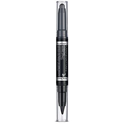 Manhattan Eyemazing Double Effect 2-in-1 roterende eyeliner en oogschaduw potlood, kleur zwart (001 in het zwart), 1 x 0,7 g Manhattan Eyemazing Double Effect 2-in-1 roterende eyeliner en oogschaduw potlood, kleur zwart (001 in het zwart), 1 x 0,7 g