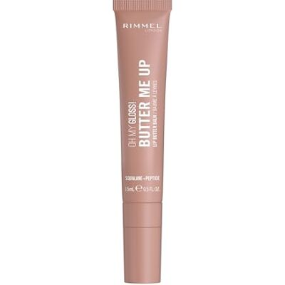 Rimmel London Oh My Gloss Butter Me Up Lip Butter Balsem 002 Latte Delight, hydraterende lippenbalsem, getinte lippenbalsem, lipverzorging, hydrateert, voedt, squalaan, 15 ml Rimmel London Oh My Gloss Butter Me Up Lip Butter Balsem 002 Latte Delight, hydraterende lippenbalsem, getinte lippenbalsem, lipverzorging, hydrateert, voedt, squalaan, 15 ml