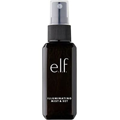 e.l.f. Illuminating Mist & Set Spray, verfrissend, hydraterend, fixeert make-up voor een stralende look, 60 ml, met groene thee en vitamine A, B en C e.l.f. Illuminating Mist & Set Spray, verfrissend, hydraterend, fixeert make-up voor een stralende look, 60 ml, met groene thee en vitamine A, B en C