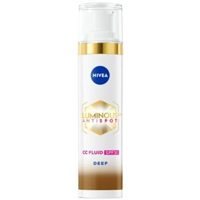NIVEA Cellular Luminous630 CC anti-vlek vloeistof SPF30 3-in-1 CC Triple Action Cream dekt en vermindert vlekken, zonnebrandcrème, gekleurd gezicht, alle huidtypes, donkere tint, 40 ml NIVEA Cellular Luminous630 CC anti-vlek vloeistof SPF30 3-in-1 CC Triple Action Cream dekt en vermindert vlekken, zonnebrandcrème, gekleurd gezicht, alle huidtypes, donkere tint, 40 ml