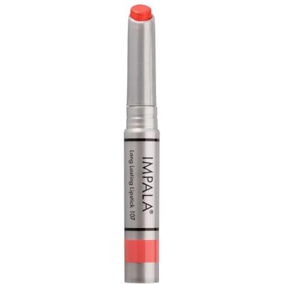 Impala Langdurige lippenstift kleur 107 koraal Permanente lippenstift met romige textuur Langdurig Vochtinbrengende lippenstift met volledige dekking Hydrateert en verzorgt Impala Langdurige lippenstift kleur 107 koraal Permanente lippenstift met romige textuur Langdurig Vochtinbrengende lippenstift met volledige dekking Hydrateert en verzorgt
