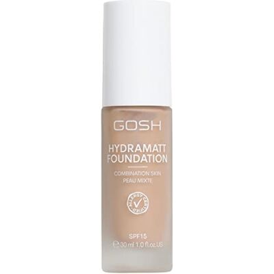 GOSH Foundation met SPF 15 voor lichte en donkere huid, veganistisch, matterende make-up voor droge, gevoelige en vettige huid, zweet- en olievrij, instelbare dekking, geen maskereffect I 006R GOSH Foundation met SPF 15 voor lichte en donkere huid, veganistisch, matterende make-up voor droge, gevoelige en vettige huid, zweet- en olievrij, instelbare dekking, geen maskereffect I 006R