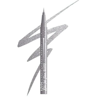 NYX PROFESSIONAL MAKEUP Epic Ink Liner Jeanz Flashy Flare waterbestendige vloeibare eyeliner met zilveren glanzende afwerking, 1 ml NYX PROFESSIONAL MAKEUP Epic Ink Liner Jeanz Flashy Flare waterbestendige vloeibare eyeliner met zilveren glanzende afwerking, 1 ml