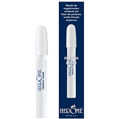 Herome French Liner een handige en snelle manicurestift waarmee eenvoudig het perfecte French Manicure randje gemaakt kan worden 4ml. Herome French Liner een handige en snelle manicurestift waarmee eenvoudig het perfecte French Manicure randje gemaakt kan worden 4ml.