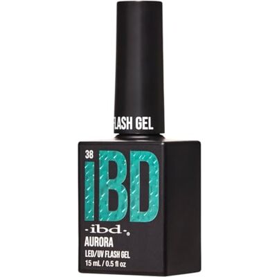 IBD Flash Gel Aurora 15 ml, gemaakt in de VS, reflecterende led-/uv-nagellak met glitter, voor duurzame manicure en fonkelende nagels IBD Flash Gel Aurora 15 ml, gemaakt in de VS, reflecterende led-/uv-nagellak met glitter, voor duurzame manicure en fonkelende nagels