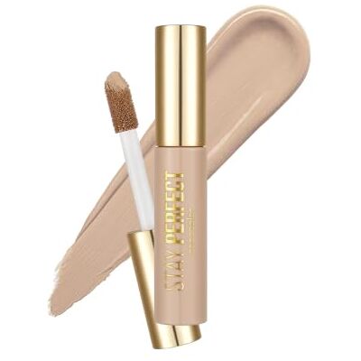 Flormar Stay Perfect Concealer vloeibare concealer met gigantische applicator hoge dekking en romige textuur, lange houdbaarheid voor donkere kringen natuurlijke afwerking, onmiddellijke ooglift Flormar Stay Perfect Concealer vloeibare concealer met gigantische applicator hoge dekking en romige textuur, lange houdbaarheid voor donkere kringen natuurlijke afwerking, onmiddellijke ooglift
