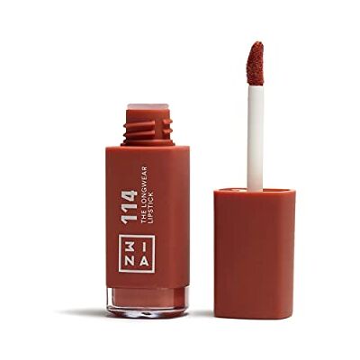 3ina MAKEUP The Longwear Lipstick 114 bruin lippenstift met hyaluronzuur matte vloeibare lippenstift sterk gepigmenteerde matte lippenkleur veganistisch zonder dierenleed 3ina MAKEUP The Longwear Lipstick 114 bruin lippenstift met hyaluronzuur matte vloeibare lippenstift sterk gepigmenteerde matte lippenkleur veganistisch zonder dierenleed