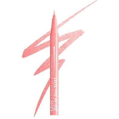 NYX PROFESSIONAL MAKEUP Vloeibare eyeliner, sterk gepigmenteerd, nauwkeurige en gedefinieerde lijnen, houdt tot 24 uur, veganistische formule, Epic Ink, kleur: Bootcut Bling, 1 ml Tenue 24h, Pointe fine ultra précise, Formule vegan, Fini pailleté métall NYX PROFESSIONAL MAKEUP Vloeibare eyeliner, sterk gepigmenteerd, nauwkeurige en gedefinieerde lijnen, houdt tot 24 uur, veganistische formule, Epic Ink, kleur: Bootcut Bling, 1 ml Tenue 24h, Pointe fine ultra précise, Formule vegan, Fini pailleté métall