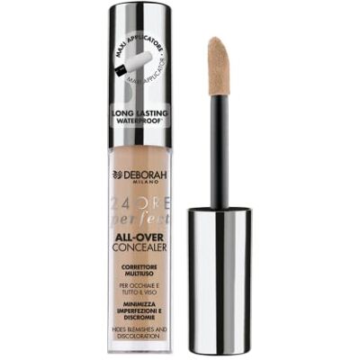 DEBORAH Milano – Corrector Fluide 24 Ore Perfect All-Over Concealer, 05 Amber, Long-Lasting en Waterproof, Copriza met hoge grip, minimaliseert onvolkomenheden, ogen en ontchromieën van het gezicht DEBORAH Milano – Corrector Fluide 24 Ore Perfect All-Over Concealer, 05 Amber, Long-Lasting en Waterproof, Copriza met hoge grip, minimaliseert onvolkomenheden, ogen en ontchromieën van het gezicht