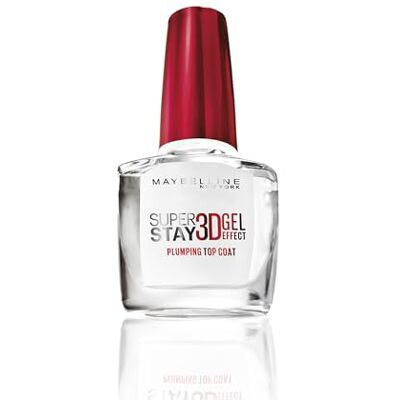 Maybelline Superstay 7 Days Top Coat 3D Efficiënte nagelverzorging geleffect transparante kleur Maybelline Superstay 7 Days Top Coat 3D Efficiënte nagelverzorging geleffect transparante kleur
