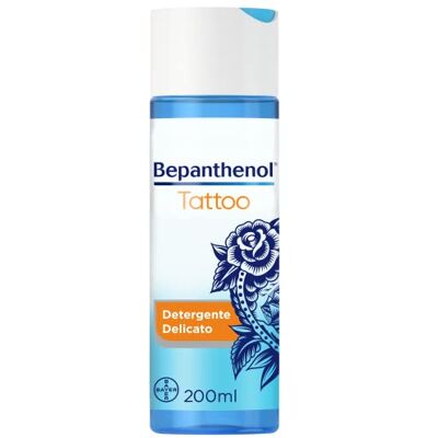 Bepanthenol Tattoo Delicate Cleaner met Panthenol voor Aftercare Revitaliserende Tattoo, Ideaal voor het reinigen en beschermen van tatoeages, stimuleert de kleuren, zeepvrije gel, 200 ml Bepanthenol Tattoo Delicate Cleaner met Panthenol voor Aftercare Revitaliserende Tattoo, Ideaal voor het reinigen en beschermen van tatoeages, stimuleert de kleuren, zeepvrije gel, 200 ml