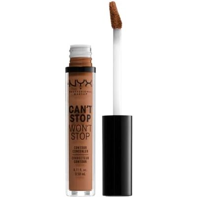 NYX PROFESSIONAL MAKEUP Can't Stop Won't Stop Contour Concealer, tegen donkere kringen, corrector, contouring, houdt 24 uur, waterbestendig, matte afwerking, vegan formule, tint: Warm Caramel (15.7) NYX PROFESSIONAL MAKEUP Can't Stop Won't Stop Contour Concealer, tegen donkere kringen, corrector, contouring, houdt 24 uur, waterbestendig, matte afwerking, vegan formule, tint: Warm Caramel (15.7)