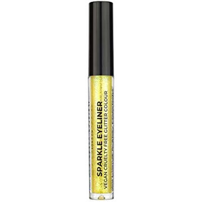 Stargazer Eyeliner, vloeibaar, veganistisch, pailletten, sneldrogend, met kant, extreem fijn, geel Stargazer Eyeliner, vloeibaar, veganistisch, pailletten, sneldrogend, met kant, extreem fijn, geel