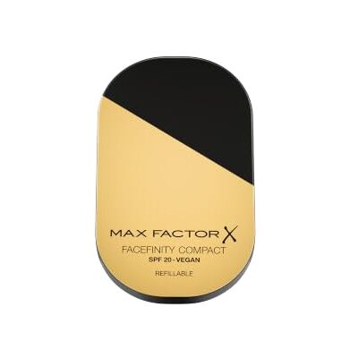 Max Factor Facefinity compacte foundation, veganistische formule, modulaire foundation en matte afwerking, houdt tot 24 uur, SPF 20, 033, kristalbeige, 10 g Max Factor Facefinity compacte foundation, veganistische formule, modulaire foundation en matte afwerking, houdt tot 24 uur, SPF 20, 033, kristalbeige, 10 g