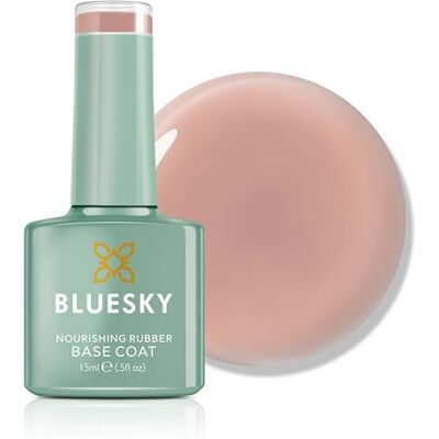 BLUESKY Rubber Base Coat 15 ml – Subtle Veil – BNR09, Base Gel for Nails, Strengthing Gel Base Coat voor 21 dagen Manicure, LED UV Lamp vereist BLUESKY Rubber Base Coat 15 ml – Subtle Veil – BNR09, Base Gel for Nails, Strengthing Gel Base Coat voor 21 dagen Manicure, LED UV Lamp vereist
