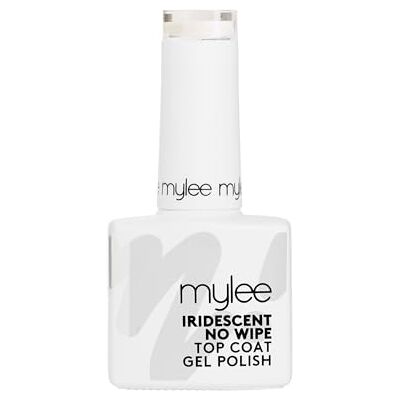 MYLEE No-Wipe Top Coat iriserende gelnagellak, 10 ml, uv-/led-nagellak voor manicure, pedicure, langdurig, voor professioneel gebruik in de salon en thuis, veganistisch en zonder MYLEE No-Wipe Top Coat iriserende gelnagellak, 10 ml, uv-/led-nagellak voor manicure, pedicure, langdurig, voor professioneel gebruik in de salon en thuis, veganistisch en zonder
