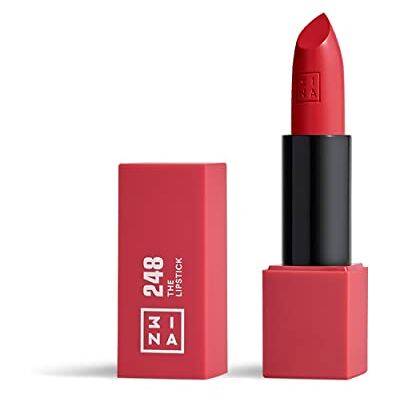 3ina MAKEUP – veganistisch – zonder dierenleed – lippenstift 248 – mat robijn rood, romige textuur, ultra-gepigmenteerde kleur, magnetische behuizing, vanillegeur 3ina MAKEUP – veganistisch – zonder dierenleed – lippenstift 248 – mat robijn rood, romige textuur, ultra-gepigmenteerde kleur, magnetische behuizing, vanillegeur