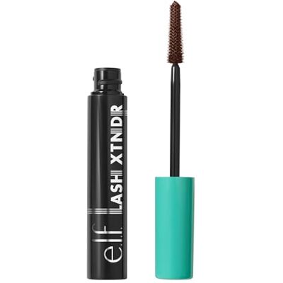e.l.f. Lash XTNDR-mascara: duurzaam en aanpasbaar voor wimperextensions, zonder bundels, veganistisch en dierproefvrij, Deep Brown kleur. e.l.f. Lash XTNDR-mascara: duurzaam en aanpasbaar voor wimperextensions, zonder bundels, veganistisch en dierproefvrij, Deep Brown kleur.