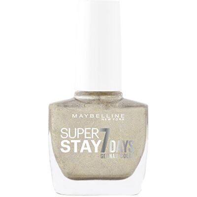 Maybelline New York Make Up Superstay Forever Strong 7 Days Finish Gel Polish met extra sterke grip, zonder uv-lamp, glitter, goud, 10 ml Maybelline New York Make Up Superstay Forever Strong 7 Days Finish Gel Polish met extra sterke grip, zonder uv-lamp, glitter, goud, 10 ml
