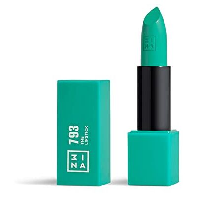 3ina MAKEUP The Lipstick 793 turquoise groen lippenstift groen turquoise matte lippenstift met vitamine E en sheaboter hoge pigmentatie met vanillegeur veganistisch 3ina MAKEUP The Lipstick 793 turquoise groen lippenstift groen turquoise matte lippenstift met vitamine E en sheaboter hoge pigmentatie met vanillegeur veganistisch