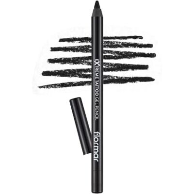Flormar Extreme Tattoo Gel Pencil Eyeliner Gel Waterproof Tattoo Effect Plum Glitter Potlood Sterk Gepigmenteerd Langdurige oogmake-up voor vrouwen, 006 Onyx Flormar Extreme Tattoo Gel Pencil Eyeliner Gel Waterproof Tattoo Effect Plum Glitter Potlood Sterk Gepigmenteerd Langdurige oogmake-up voor vrouwen, 006 Onyx