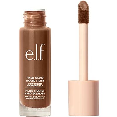 e.l.f. Halo Glow Liquid Filter, Complexion Booster voor een stralende, soft-focus-look, verrijkt met hyaluronzuur, veganistisch en dierproefvrij, 7 diep/rijk e.l.f. Halo Glow Liquid Filter, Complexion Booster voor een stralende, soft-focus-look, verrijkt met hyaluronzuur, veganistisch en dierproefvrij, 7 diep/rijk