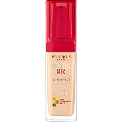 Bourjois healthy mix foundation anti-vermoeidheids- en glans-onthuller egaliserend, fris en hydraterend langdurig 51 licht vanille 30 ml Bourjois healthy mix foundation anti-vermoeidheids- en glans-onthuller egaliserend, fris en hydraterend langdurig 51 licht vanille 30 ml