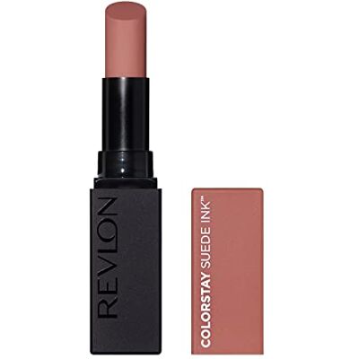 REVLON , ColorStay Suede Ink, lippenstift, matte afwerking, levendige kleur, verzorgende en veganistische formule, verrijkt met vitamine E, nr. 002 No Rules, 2,55 g REVLON , ColorStay Suede Ink, lippenstift, matte afwerking, levendige kleur, verzorgende en veganistische formule, verrijkt met vitamine E, nr. 002 No Rules, 2,55 g