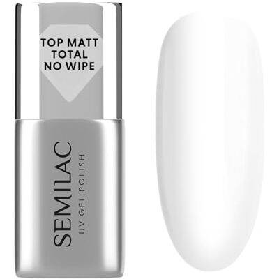Semilac Top Matte Gel Nagellak, Top Matt Total No Wipe, 7 ml Semilac Top Matte Gel Nagellak, Top Matt Total No Wipe, 7 ml