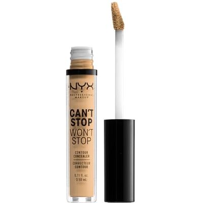 NYX PROFESSIONAL MAKEUP Can't Stop Won't Stop Contour Concealer, tegen donkere kringen, corrector, contouring, houdt 24 uur, waterbestendig, matte afwerking, vegan formule, tint: True Beige (08) NYX PROFESSIONAL MAKEUP Can't Stop Won't Stop Contour Concealer, tegen donkere kringen, corrector, contouring, houdt 24 uur, waterbestendig, matte afwerking, vegan formule, tint: True Beige (08)