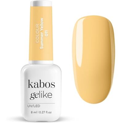 Kabos Gelike 011 Hybride uv-/led-nagellak, 8 ml, zomergeel Kabos Gelike 011 Hybride uv-/led-nagellak, 8 ml, zomergeel