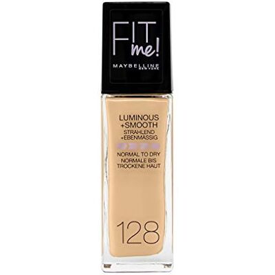Maybelline New York Make Up Fit Me! Foundation met SPF18 voor een onberispelijke huid, voor alle huidtypes, nr. 128 Warm Nude, 30 ml Maybelline New York Make Up Fit Me! Foundation met SPF18 voor een onberispelijke huid, voor alle huidtypes, nr. 128 Warm Nude, 30 ml