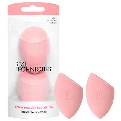REAL TECHNIQUES Miracle Powder sponsset van 2 voor gelijkmatige poedertoepassing REAL TECHNIQUES Miracle Powder sponsset van 2 voor gelijkmatige poedertoepassing