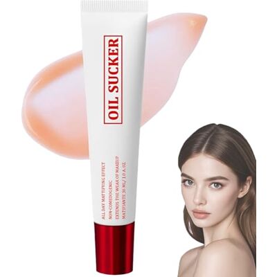 blmcoos Oil Sucker Primer Makeup, matterende primer voor vette huid, waterdichte en zweetbestendige make-upbasis, alkalische formule voor onmiddellijke poriënverfijning (1) blmcoos Oil Sucker Primer Makeup, matterende primer voor vette huid, waterdichte en zweetbestendige make-upbasis, alkalische formule voor onmiddellijke poriënverfijning (1)