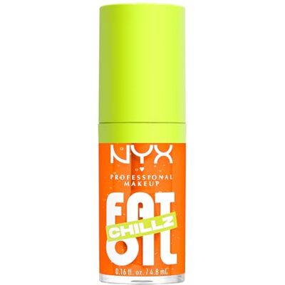 NYX PROFESSIONAL MAKEUP , Fat Oil Lip Drip 12H hydraterende lippenolie met squalaan, framboos en braam, niet-kleverige glans, veganistische formule, citrus chiller NYX PROFESSIONAL MAKEUP , Fat Oil Lip Drip 12H hydraterende lippenolie met squalaan, framboos en braam, niet-kleverige glans, veganistische formule, citrus chiller