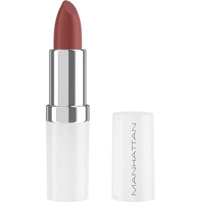 Manhattan Lasting Perfection Satin Lipstick 870 Mauve Quartz, lippenstift voor intensieve en langdurige kleur en hydraterende verzorging Manhattan Lasting Perfection Satin Lipstick 870 Mauve Quartz, lippenstift voor intensieve en langdurige kleur en hydraterende verzorging