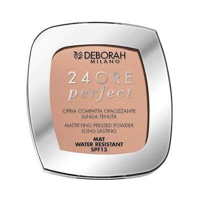 DEBORAH Milano Perfect Compact poeder, 24 uur, SPF 15, N4 beige, ultrafijne textuur, matterende, rustgevende en regenererende werking, geschikt voor de gevoelige huid, 9 g DEBORAH Milano Perfect Compact poeder, 24 uur, SPF 15, N4 beige, ultrafijne textuur, matterende, rustgevende en regenererende werking, geschikt voor de gevoelige huid, 9 g