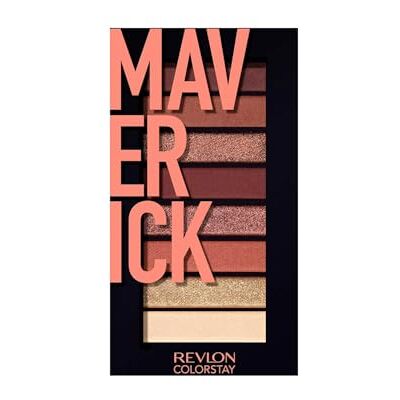 REVLON Colorstay Looks Book, oogschaduwpalet, een mix van glanzende kleuren, mat en metallic, Maverick 930 REVLON Colorstay Looks Book, oogschaduwpalet, een mix van glanzende kleuren, mat en metallic, Maverick 930