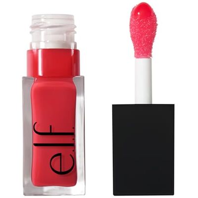 e.l.f. Glow Reviver Lip Oil, voedende, getinte lippenolie voor een glanzende afwerking, verrijkt met jojoba-olie, veganistisch en dierproefvrij, Red Delicious e.l.f. Glow Reviver Lip Oil, voedende, getinte lippenolie voor een glanzende afwerking, verrijkt met jojoba-olie, veganistisch en dierproefvrij, Red Delicious