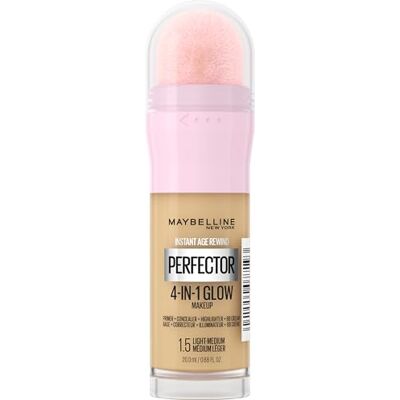 Maybelline New York Instant Anti Age Perfector 4-in-1 Glow, Light Medium, fundation, concealer, BB cream foundation en highlighter in één, 30 ml Maybelline New York Instant Anti Age Perfector 4-in-1 Glow, Light Medium, fundation, concealer, BB cream foundation en highlighter in één, 30 ml