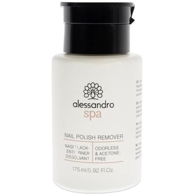 alessandro Spa Nagellakremover Geur- en acetonvrij, gemakkelijk te verwijderen, 175 ml (1 verpakking) alessandro Spa Nagellakremover Geur- en acetonvrij, gemakkelijk te verwijderen, 175 ml (1 verpakking)