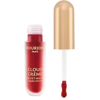 Bourjois Cloud Crème Velvet 08 Chérie Cherry Matte vloeibare lippenstift, opvallende of vervaagde matte liplook met wolkenzacht gevoel, 3 ml Bourjois Cloud Crème Velvet 08 Chérie Cherry Matte vloeibare lippenstift, opvallende of vervaagde matte liplook met wolkenzacht gevoel, 3 ml