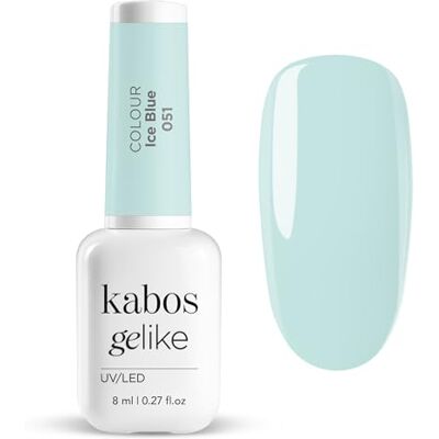 Kabos Gelike Hybride nagellak, blauw, UV/LED, 051 Ice Blue, 8 ml Kabos Gelike Hybride nagellak, blauw, UV/LED, 051 Ice Blue, 8 ml