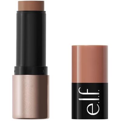 e.l.f. Soft Glam Cream Bronzer Stick, crème bronzer voor het vormen van het gezicht en tonen van een gebruinde teint met satijnen afwerking, stick met draaiwiel medium e.l.f. Soft Glam Cream Bronzer Stick, crème bronzer voor het vormen van het gezicht en tonen van een gebruinde teint met satijnen afwerking, stick met draaiwiel medium