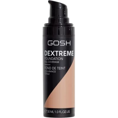 GOSH Dextreme Full Coverage Foundation, 30 ml, vloeibare make-up, hydraterend voor een onberispelijke teint, veganistische gezichtsmake-up, hoge dekking, bedekt puistjes en donkere kringen (004 GOSH Dextreme Full Coverage Foundation, 30 ml, vloeibare make-up, hydraterend voor een onberispelijke teint, veganistische gezichtsmake-up, hoge dekking, bedekt puistjes en donkere kringen (004