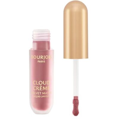 Bourjois Cloud Crème Velvet 03 Guimauve, matte vloeibare lippenstift, opvallende of vervaagde matte liplook met wolkenzacht gevoel, 3 ml Bourjois Cloud Crème Velvet 03 Guimauve, matte vloeibare lippenstift, opvallende of vervaagde matte liplook met wolkenzacht gevoel, 3 ml