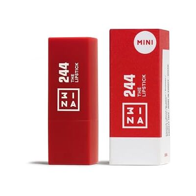 3ina MAKEUP The Lipstick 244 (mini) – rode lippenstift – vitamine E & sheaboter – ultra-gepigmenteerde kleur lippenstift met vanillegeur – reismaat – veganistisch – zonder dierenleed 3ina MAKEUP The Lipstick 244 (mini) – rode lippenstift – vitamine E & sheaboter – ultra-gepigmenteerde kleur lippenstift met vanillegeur – reismaat – veganistisch – zonder dierenleed