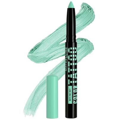 Maybelline Mayb Sombra-eyeliner C Tattoo All-in-one eyeliner met glinsterende afwerking, oogschaduwpotlood met geïntegreerde puntenslijper, Color Tattoo Eye Stix Maybelline Mayb Sombra-eyeliner C Tattoo All-in-one eyeliner met glinsterende afwerking, oogschaduwpotlood met geïntegreerde puntenslijper, Color Tattoo Eye Stix