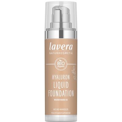 lavera Hyaluron Liquid Foundation Warm Nude 03 natuurlijk hyaluronzuur & biologische amandelolie lichte textuur zonder minerale olie natuurlijke cosmetica veganistisch biologisch (1 x 30 lavera Hyaluron Liquid Foundation Warm Nude 03 natuurlijk hyaluronzuur & biologische amandelolie lichte textuur zonder minerale olie natuurlijke cosmetica veganistisch biologisch (1 x 30